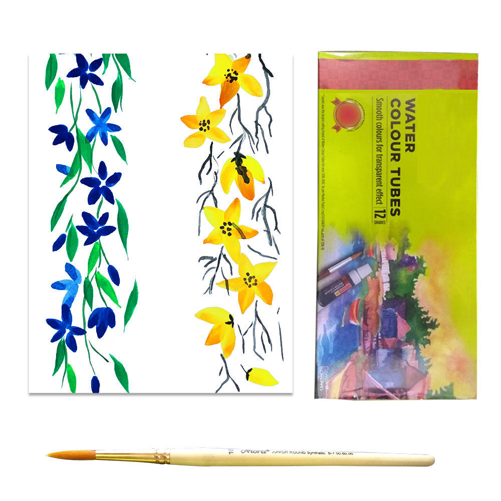 One Stroke Painting on Paper DIY Kit Bookmark by Penkraft